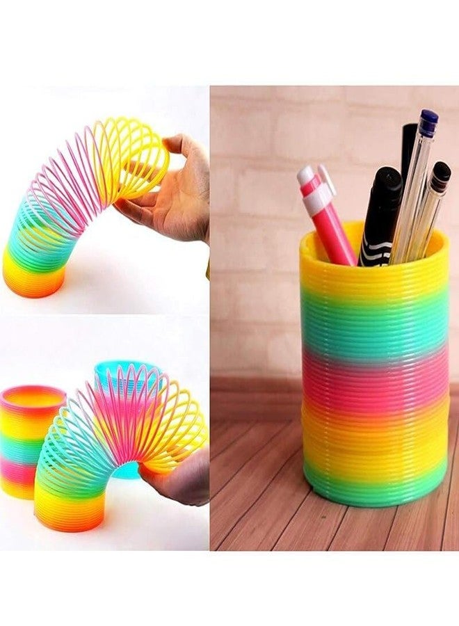 GNR Pack of 2 Magic Rainbow Spring Bouncy Expandable Slinky Toy for Kids | Best Birthday Return Gift - Image 4